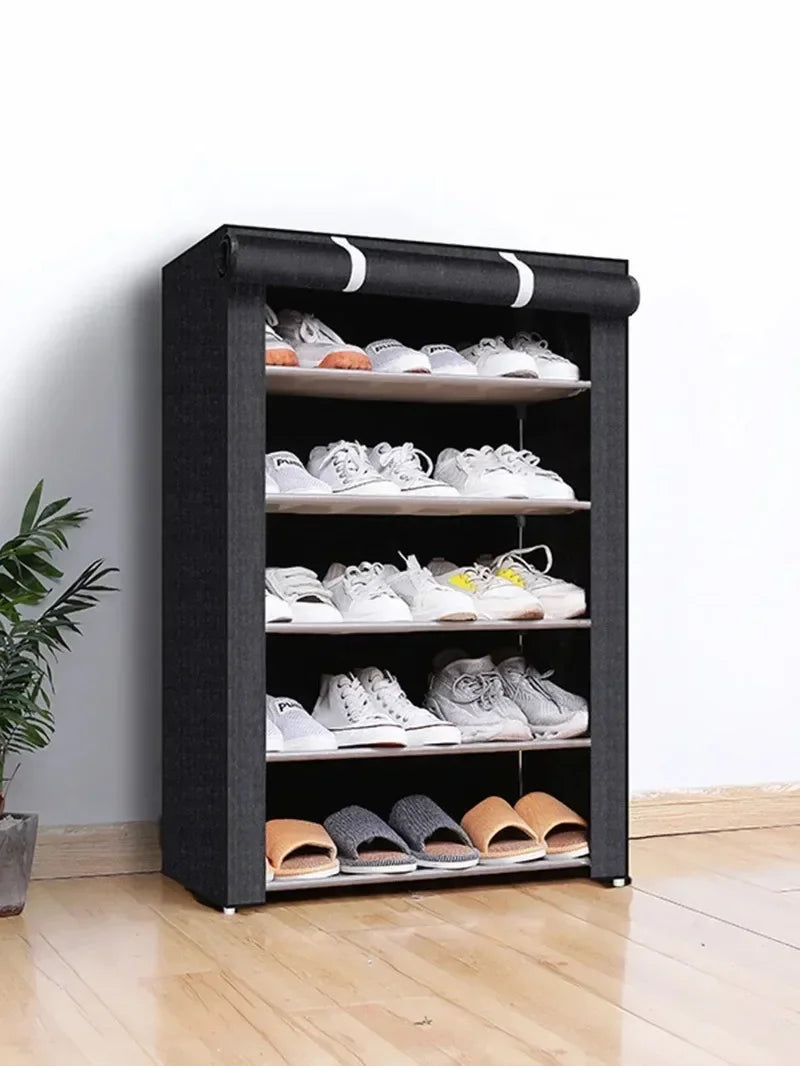 Multi-Layer Fabric Dustproof Shoe Rack Cabinet