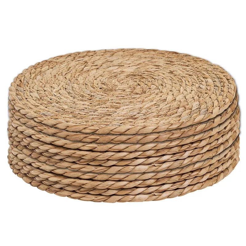Handwoven Rattan Placemats – Round Heat Insulation Table Mats