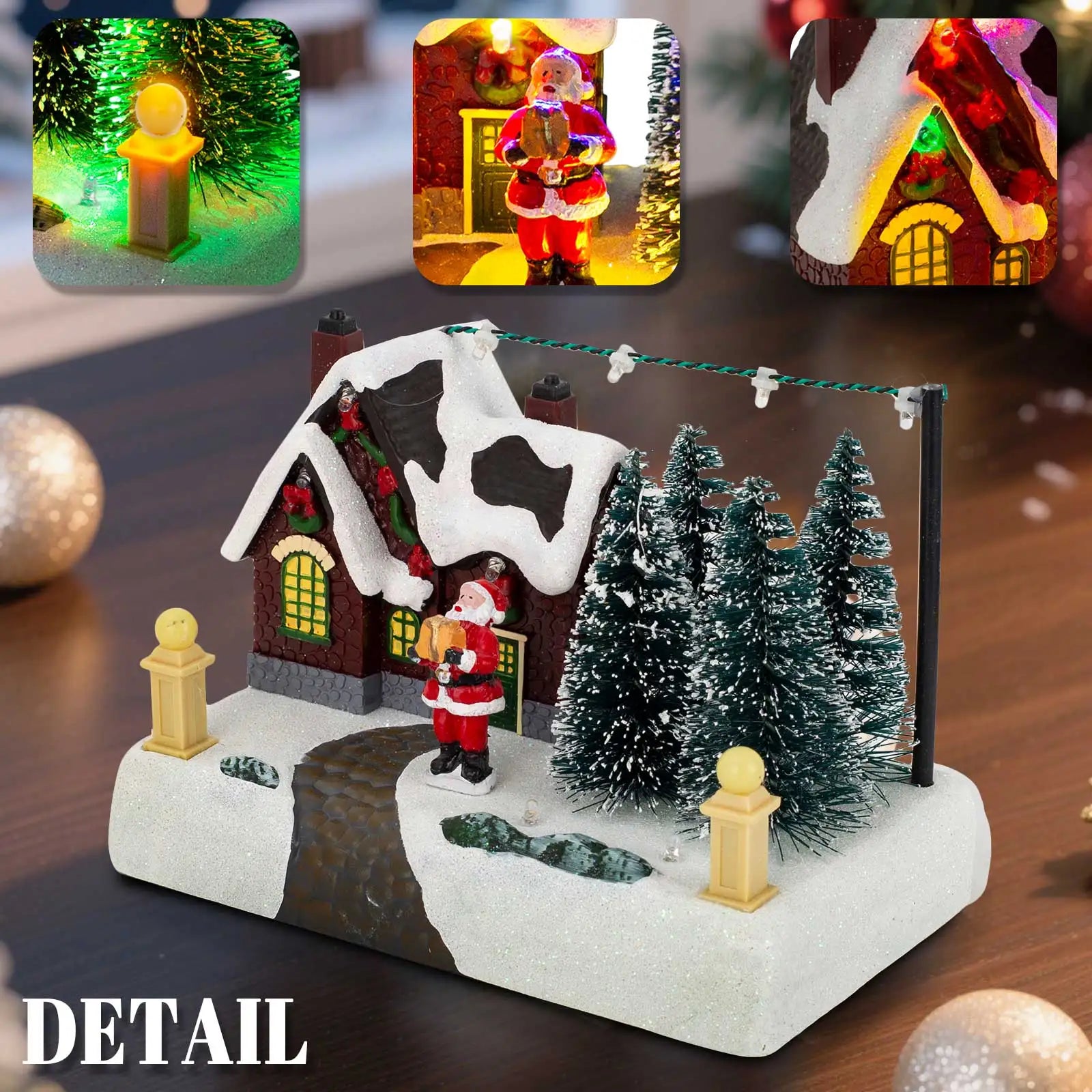 Christmas Village Scene – Lighted Collectible Holiday Decor