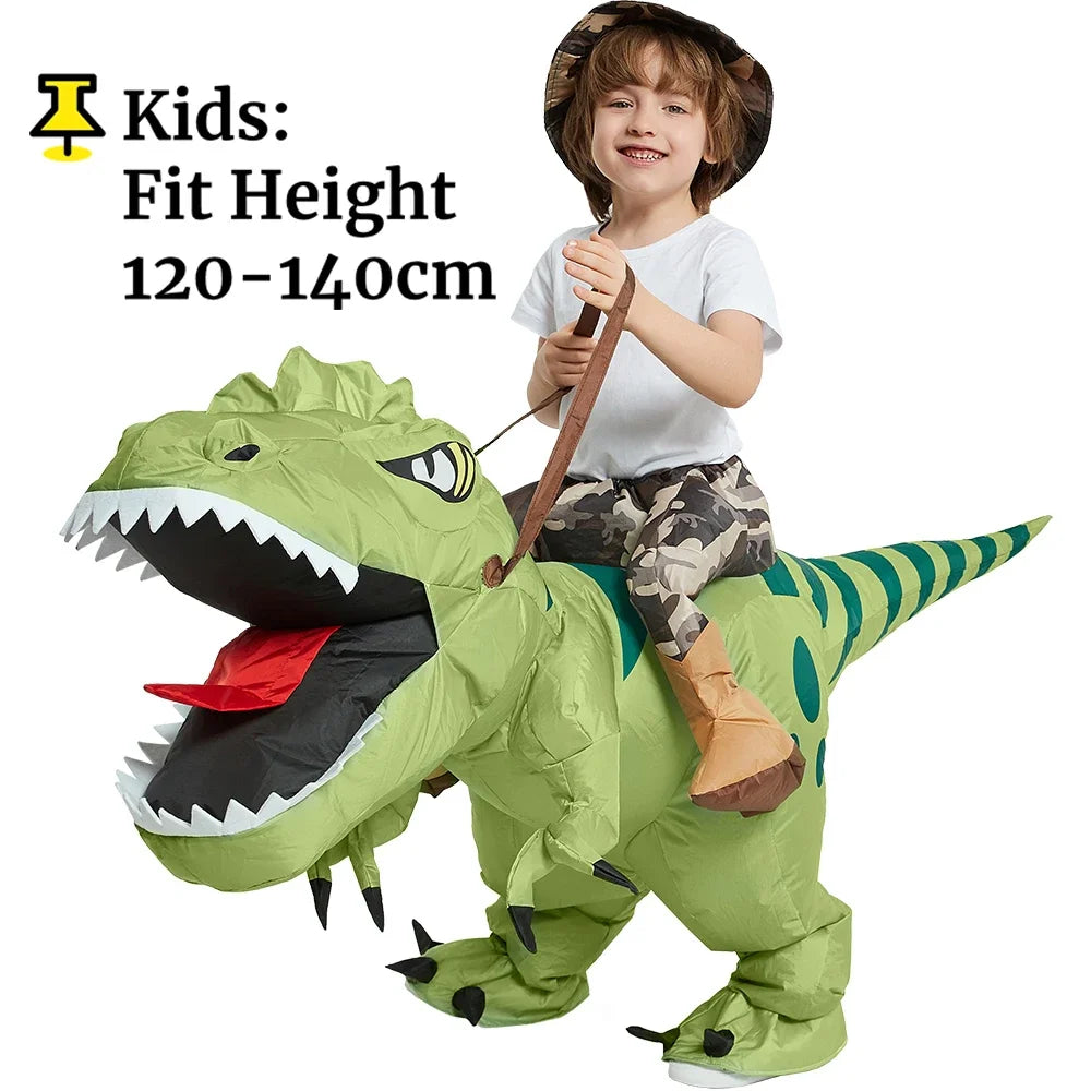 Inflatable T-Rex Dinosaur Costume for Kids and Adults