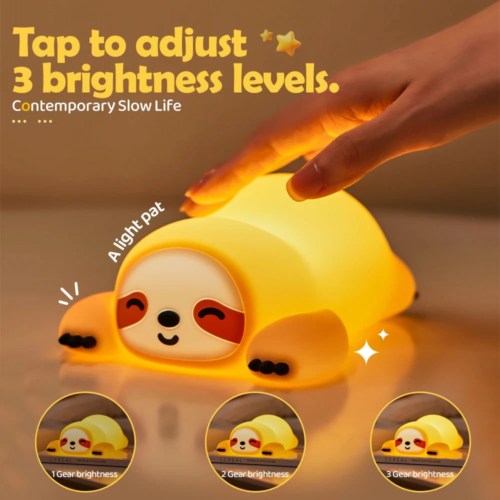 Animal Silicone Night Light with Touch Sensor and Timer