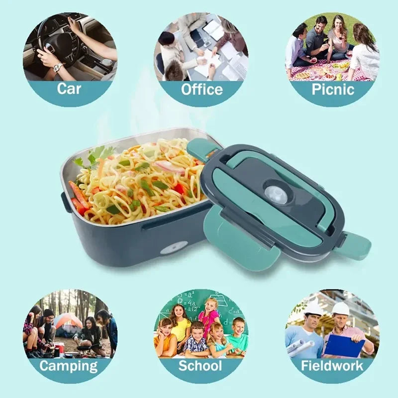 1.5L Electric Lunch Box Food Warmer for Car and Home