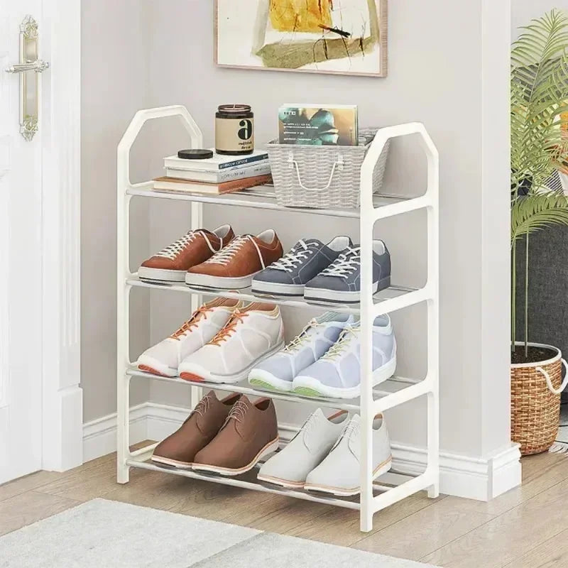 4-Tier Wooden Shoe Rack – Home & Dormitory Storage Cabinet