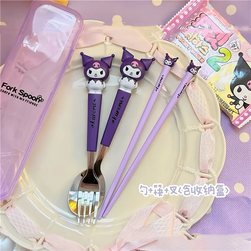 Sanrio Kids Stainless Steel Cutlery Set with Case