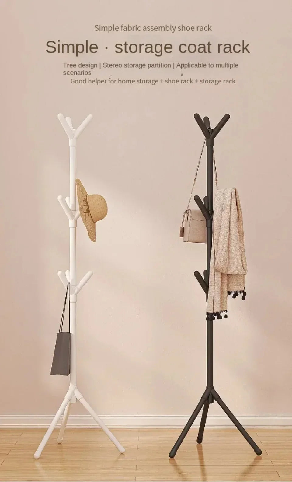 Tree Branch Floor Standing Coat and Hat Rack