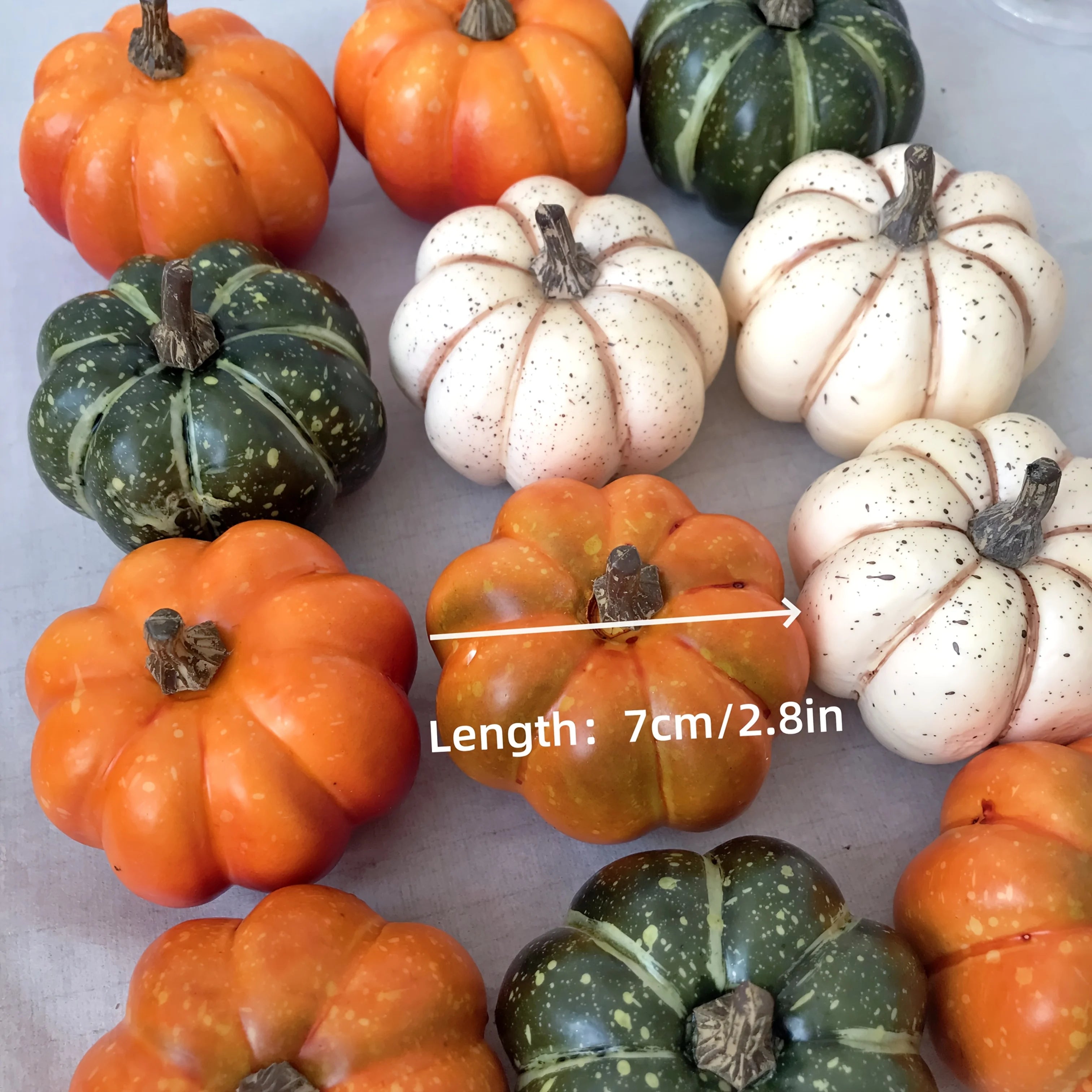 9PCS Artificial Pumpkins – Autumn Harvest & Halloween Decorations
