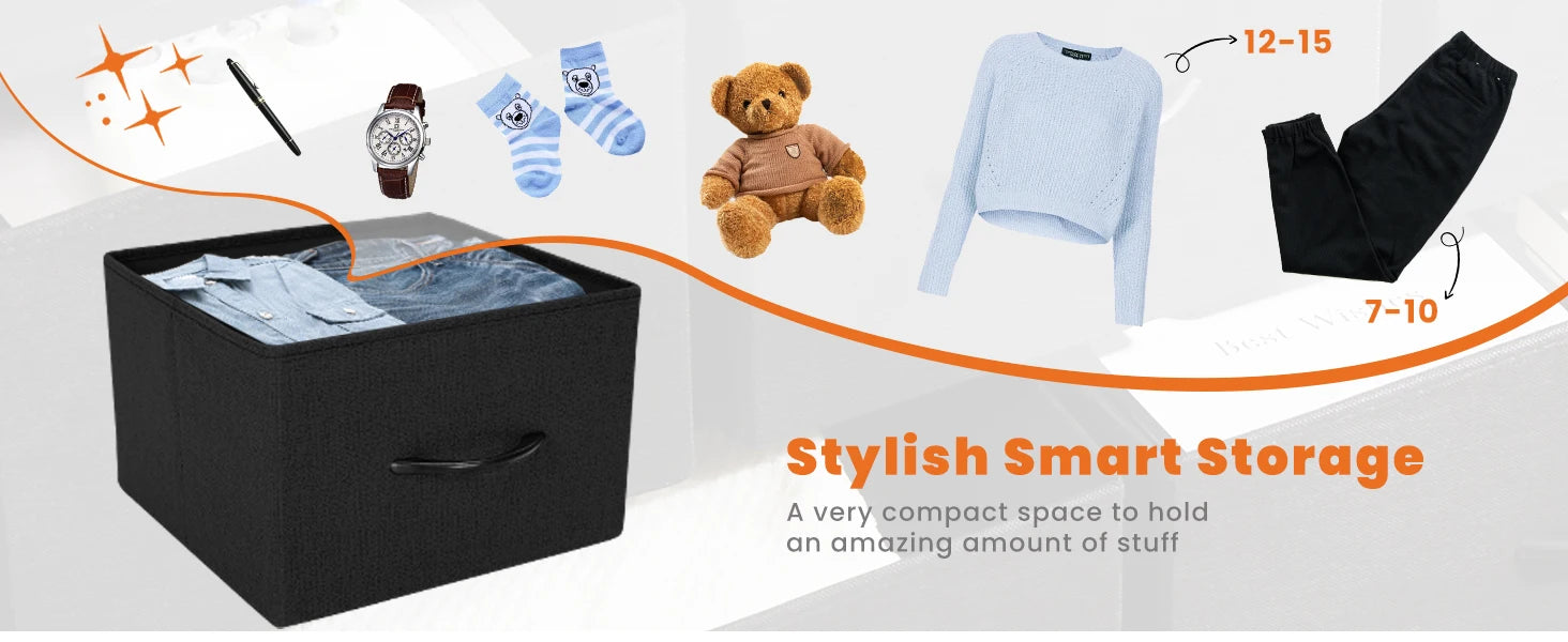 JHK Shoe Cabinet with 5 Fabric Drawers – Multilayer Storage & TV Stand