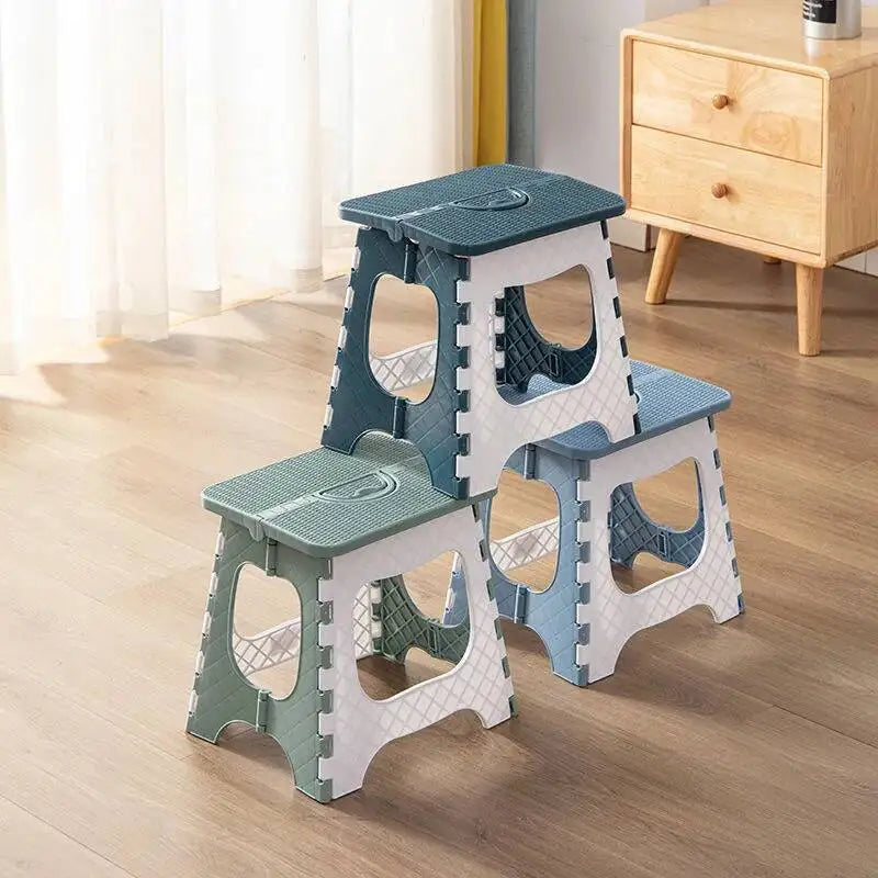 Thickened Plastic Folding Stool for Indoor and Outdoor Use