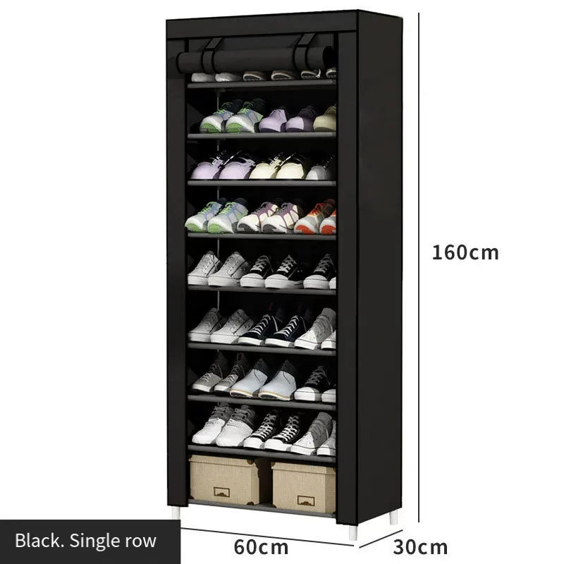 Multi-Layer Fabric Dustproof Shoe Rack Cabinet