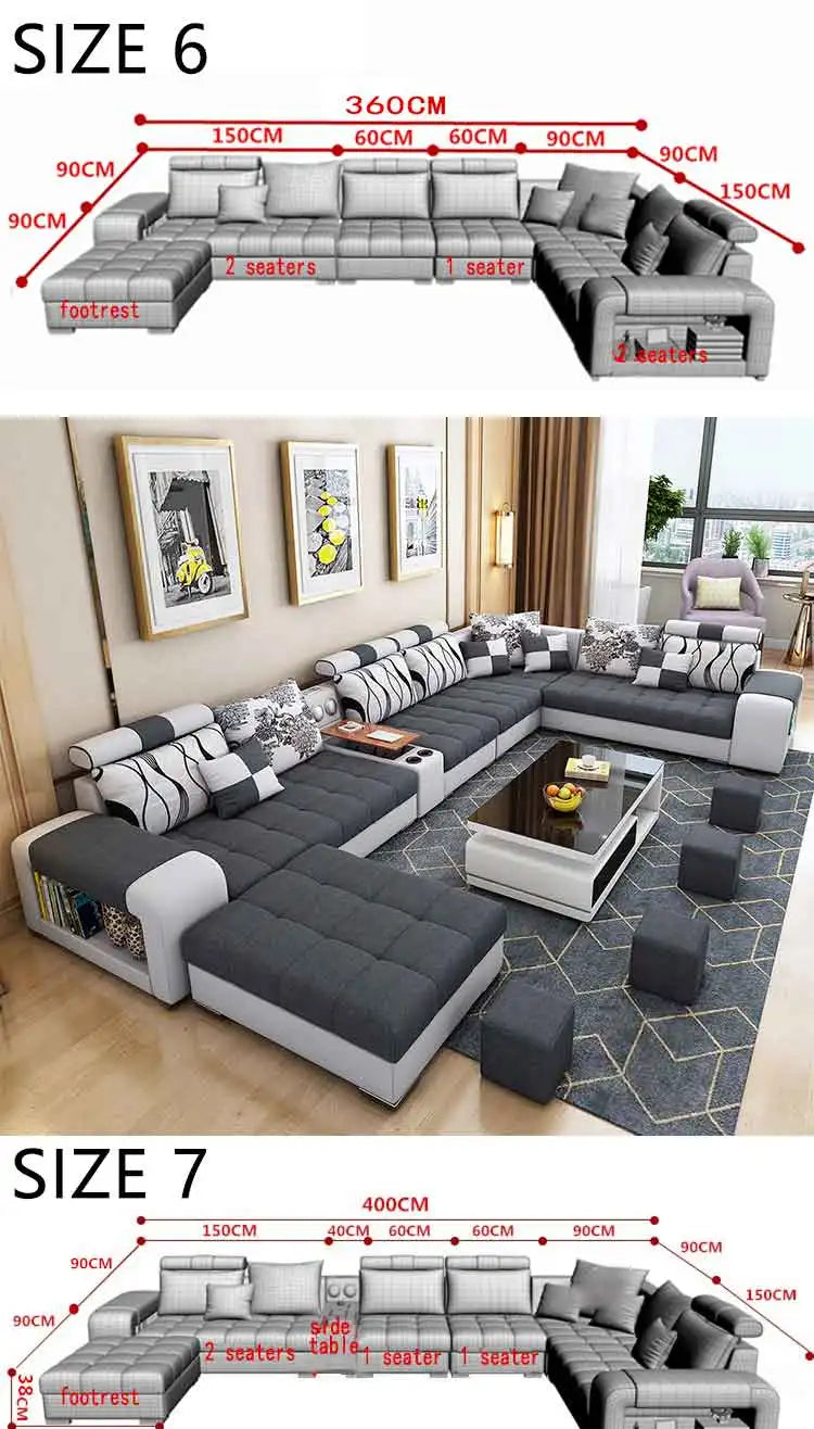 Top Picks for Modern U-Shape Sectional Sofas With USB & Storage