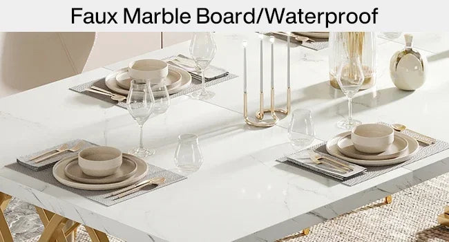 63" Modern Rectangular Dining Table – Seats 4-6 People