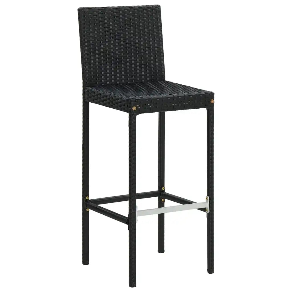 Outdoor Poly Rattan Bar Stool Sets (4-Pack)