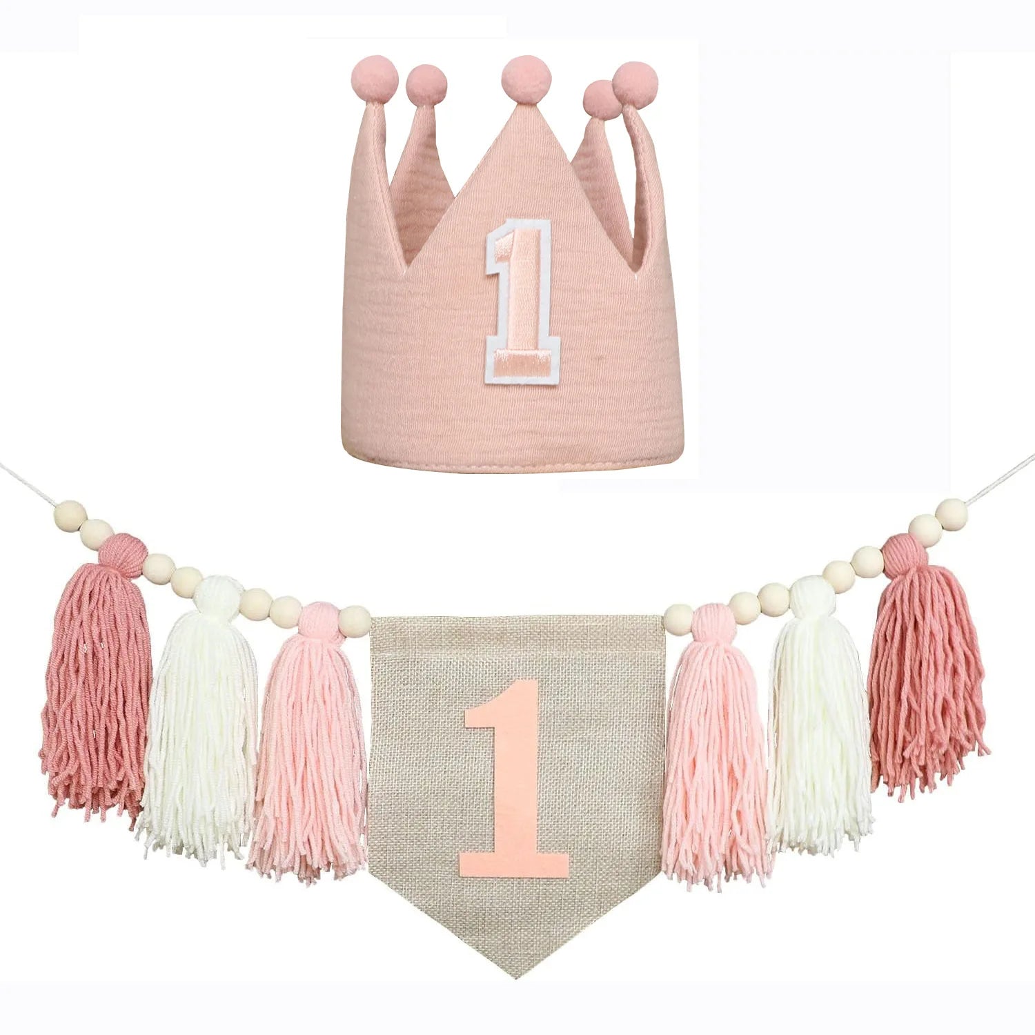 Boho 1st Birthday High Chair Banner Party Decoration