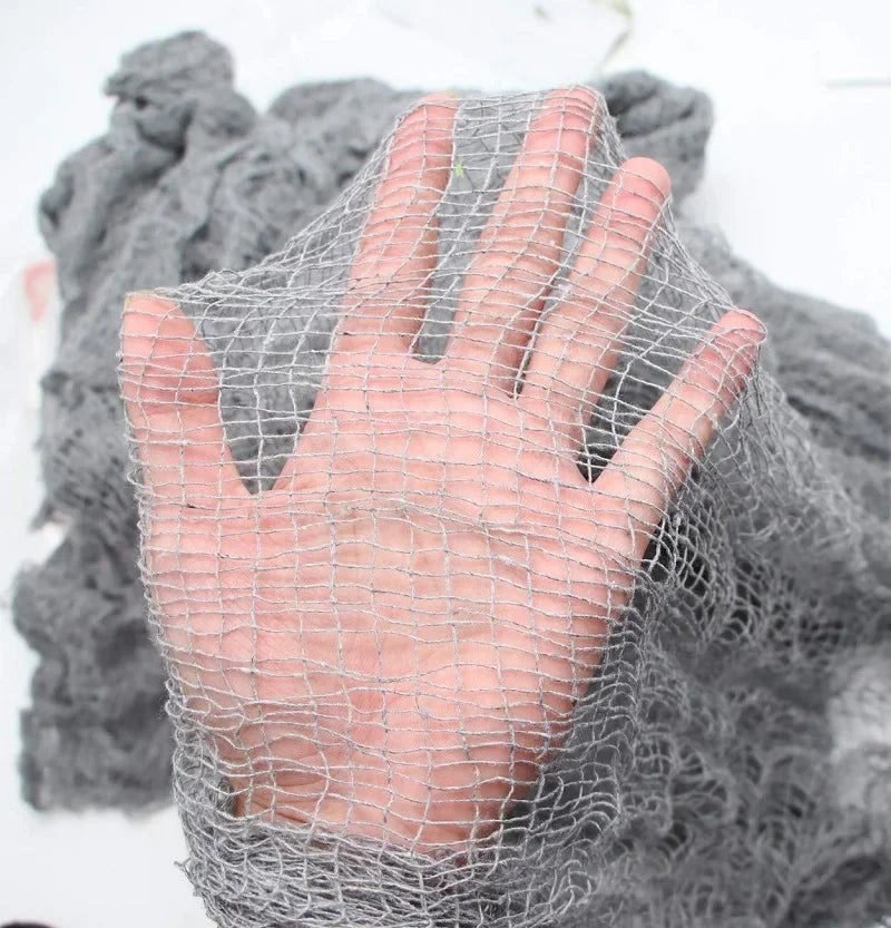 76x183cm Halloween Black Creepy Gauze Cloth – Spooky Party Decor