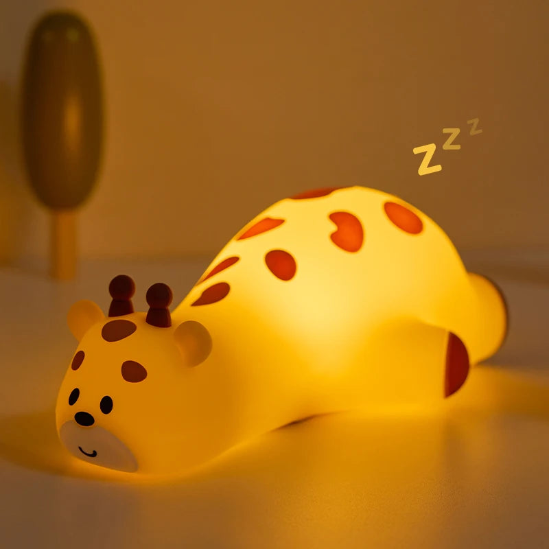 Animal Silicone Night Light with Touch Sensor and Timer