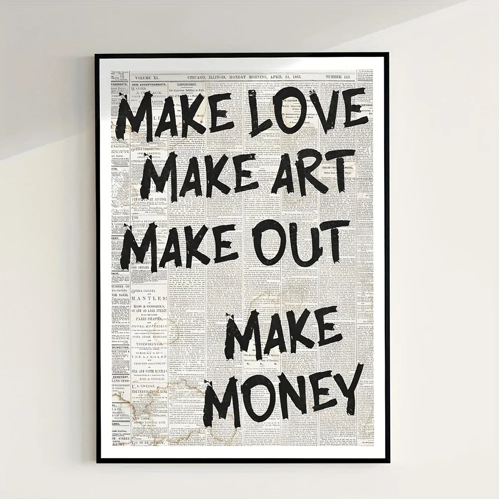 Modern Text Print Canvas Poster Wall Decoration