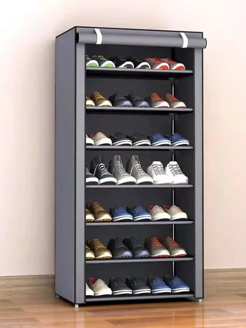 Multi-Layer Fabric Dustproof Shoe Rack Cabinet