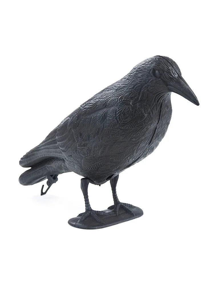 Realistic Decorative Crow – Satin Plastic Garden Yard Ornament