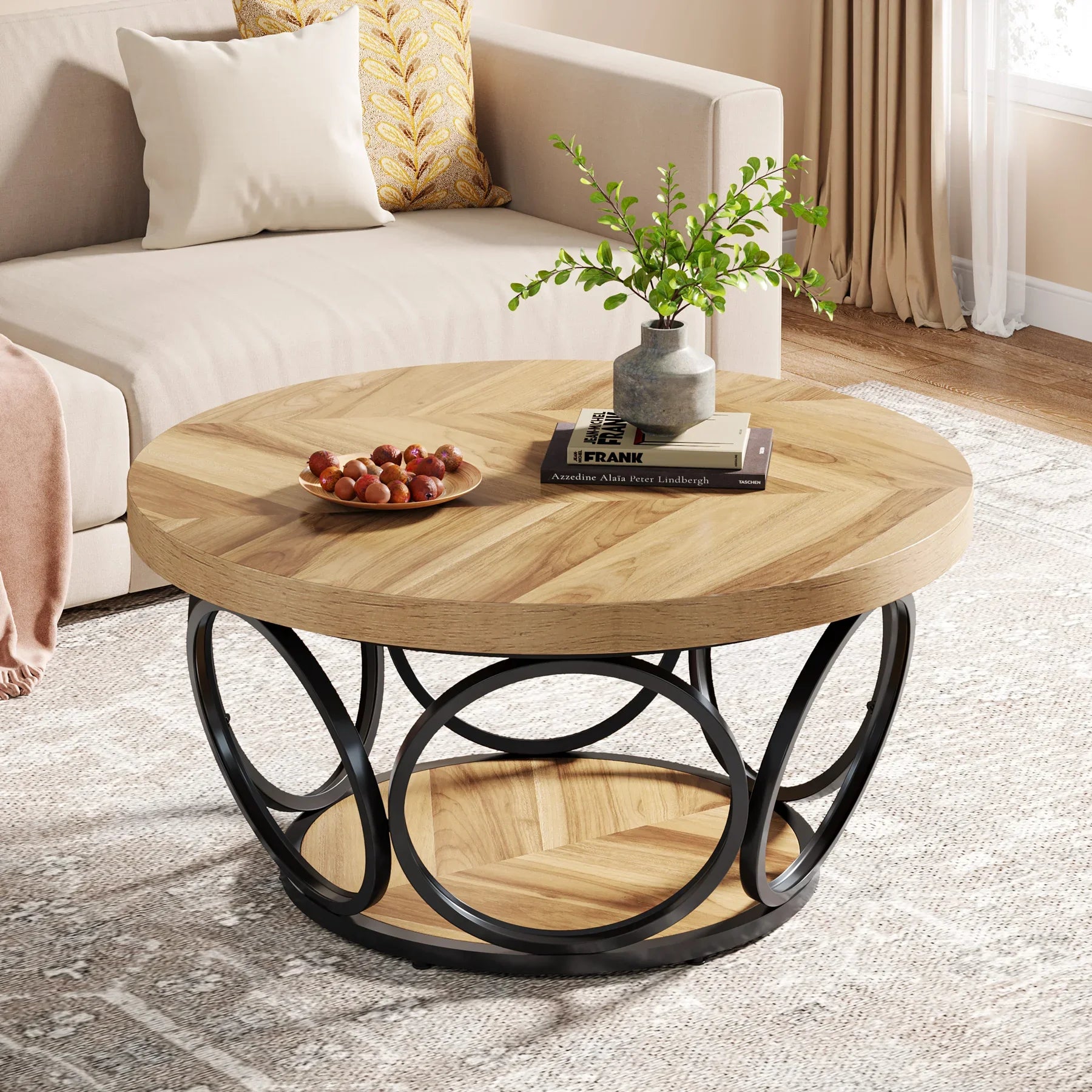 Tribesigns 31.7″ Round Coffee Table