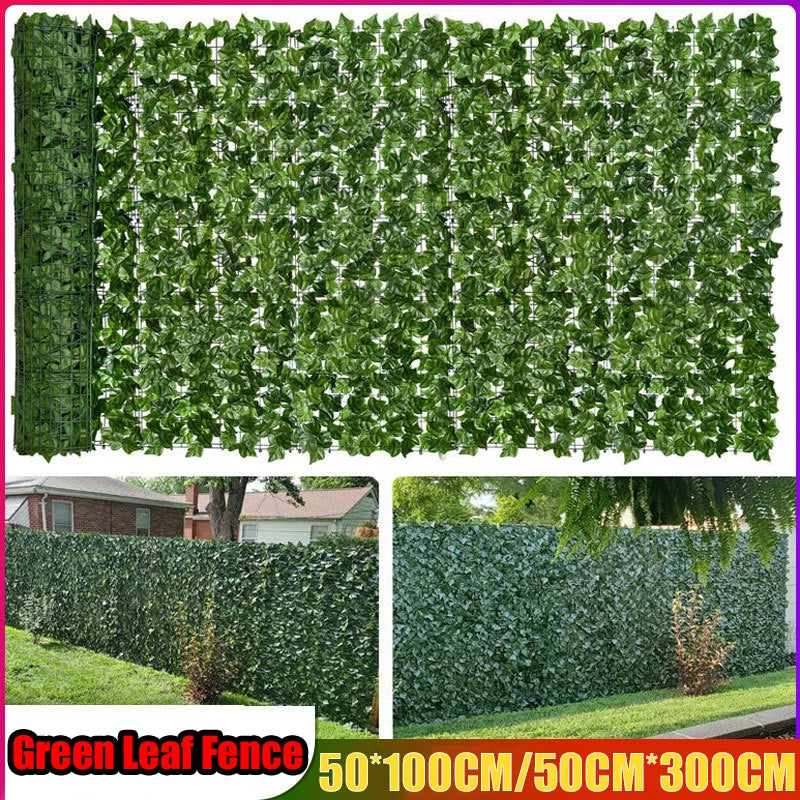 Artificial Green Leaf Privacy Fence Panel for Outdoor Use