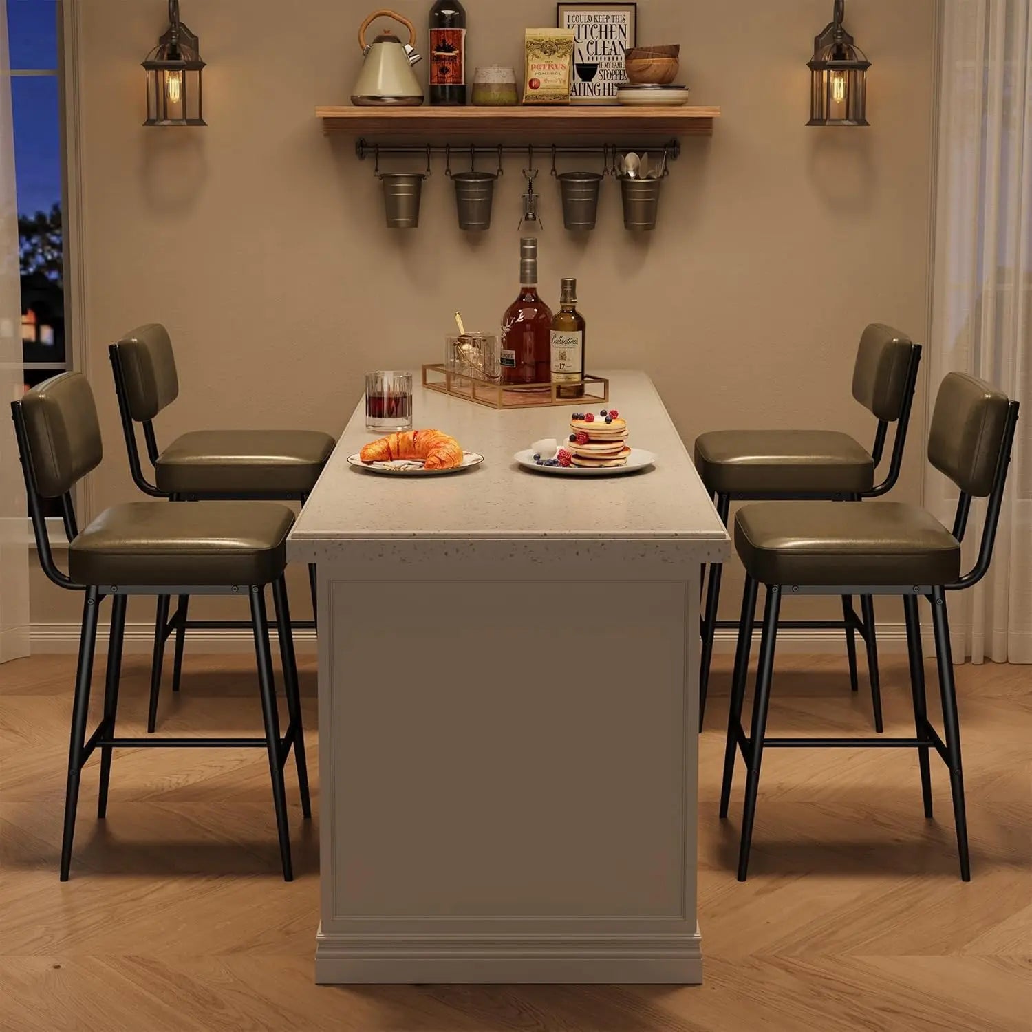 Overall Outdoor Wicker Bar Stool Sets