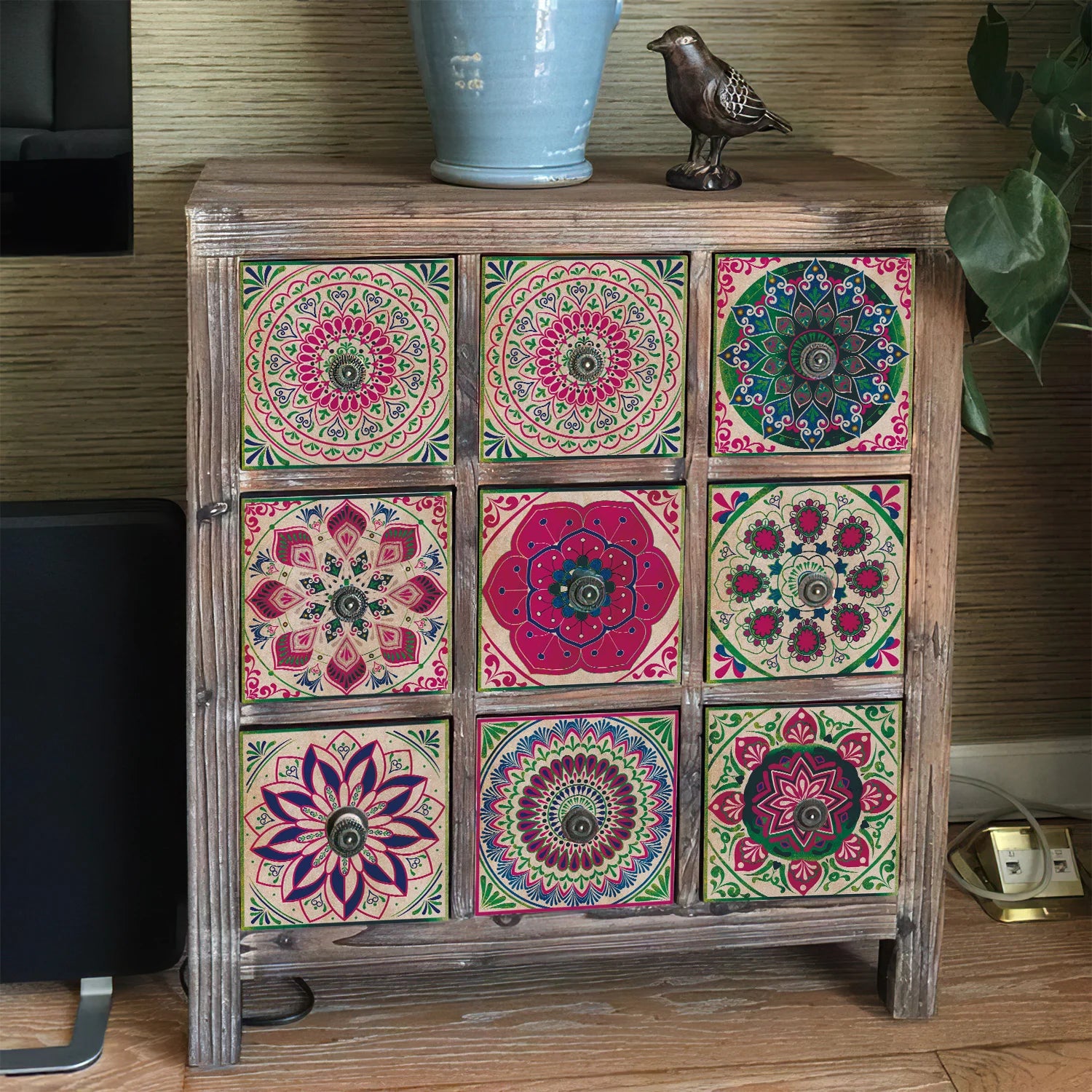 24PCS Light Color Tile Stickers – Waterproof Self-Adhesive Wall Decals