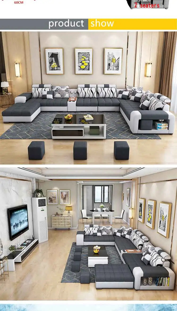 Top Picks for Modern U-Shape Sectional Sofas With USB & Storage
