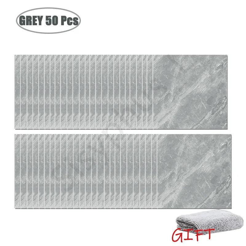 PVC Marble Wall & Floor Stickers – Self-Adhesive Waterproof Tiles